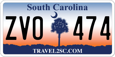 SC license plate ZVO474