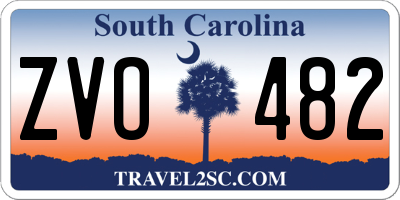 SC license plate ZVO482