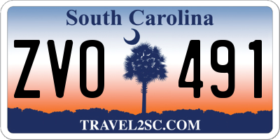 SC license plate ZVO491