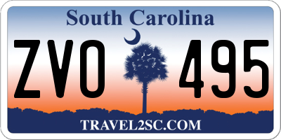 SC license plate ZVO495
