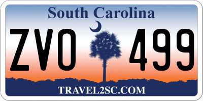 SC license plate ZVO499