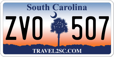 SC license plate ZVO507