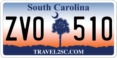 SC license plate ZVO510