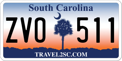 SC license plate ZVO511