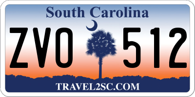 SC license plate ZVO512