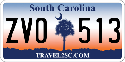SC license plate ZVO513