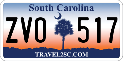 SC license plate ZVO517