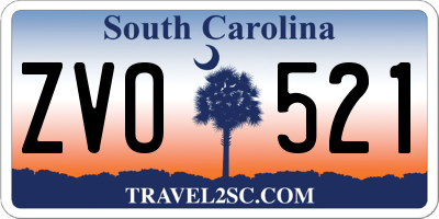SC license plate ZVO521