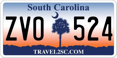 SC license plate ZVO524