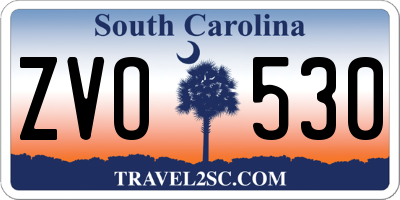 SC license plate ZVO530