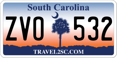 SC license plate ZVO532