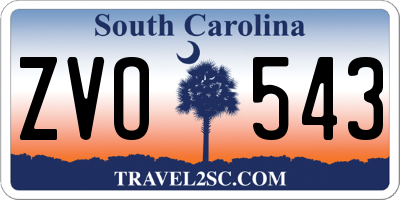 SC license plate ZVO543