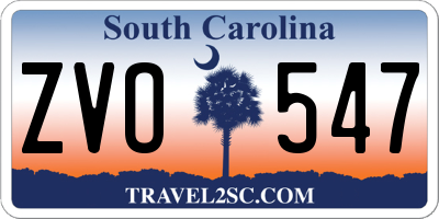SC license plate ZVO547