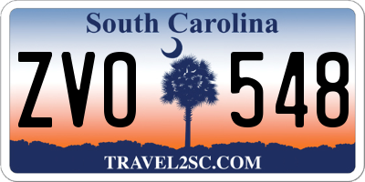 SC license plate ZVO548