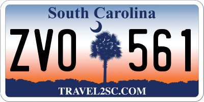 SC license plate ZVO561