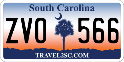 SC license plate ZVO566