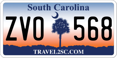 SC license plate ZVO568