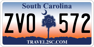 SC license plate ZVO572