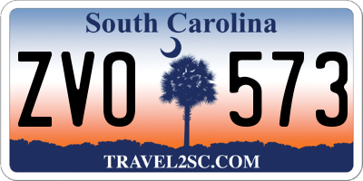 SC license plate ZVO573