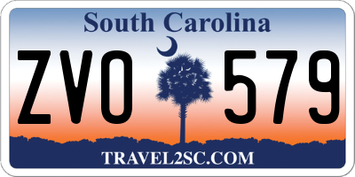 SC license plate ZVO579