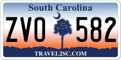 SC license plate ZVO582