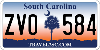 SC license plate ZVO584