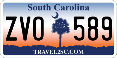 SC license plate ZVO589