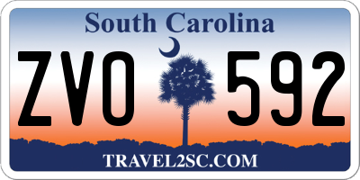 SC license plate ZVO592