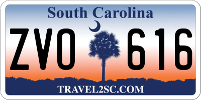 SC license plate ZVO616