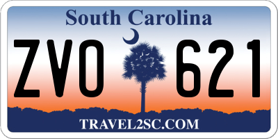 SC license plate ZVO621