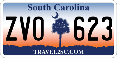 SC license plate ZVO623