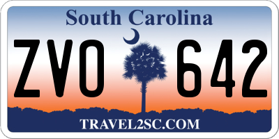 SC license plate ZVO642