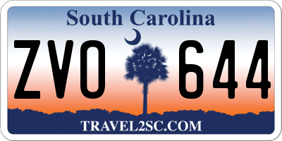 SC license plate ZVO644