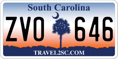SC license plate ZVO646
