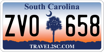 SC license plate ZVO658