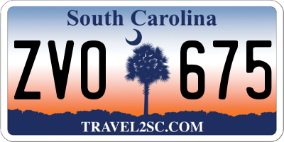SC license plate ZVO675