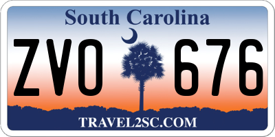 SC license plate ZVO676