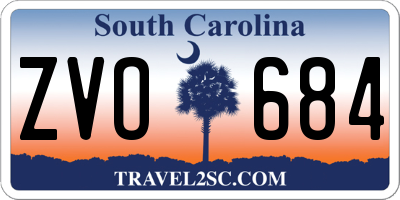 SC license plate ZVO684