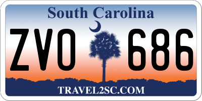 SC license plate ZVO686