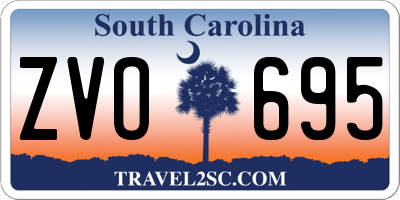 SC license plate ZVO695