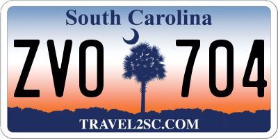 SC license plate ZVO704