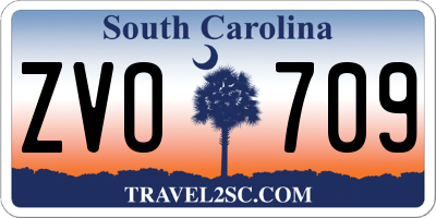 SC license plate ZVO709
