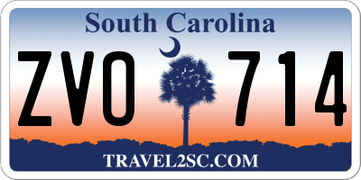 SC license plate ZVO714