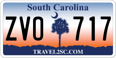 SC license plate ZVO717