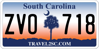 SC license plate ZVO718