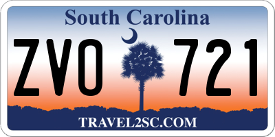 SC license plate ZVO721