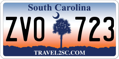 SC license plate ZVO723