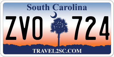 SC license plate ZVO724