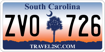 SC license plate ZVO726