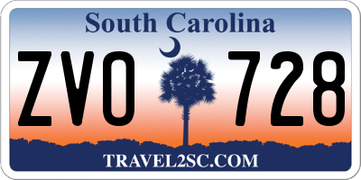 SC license plate ZVO728